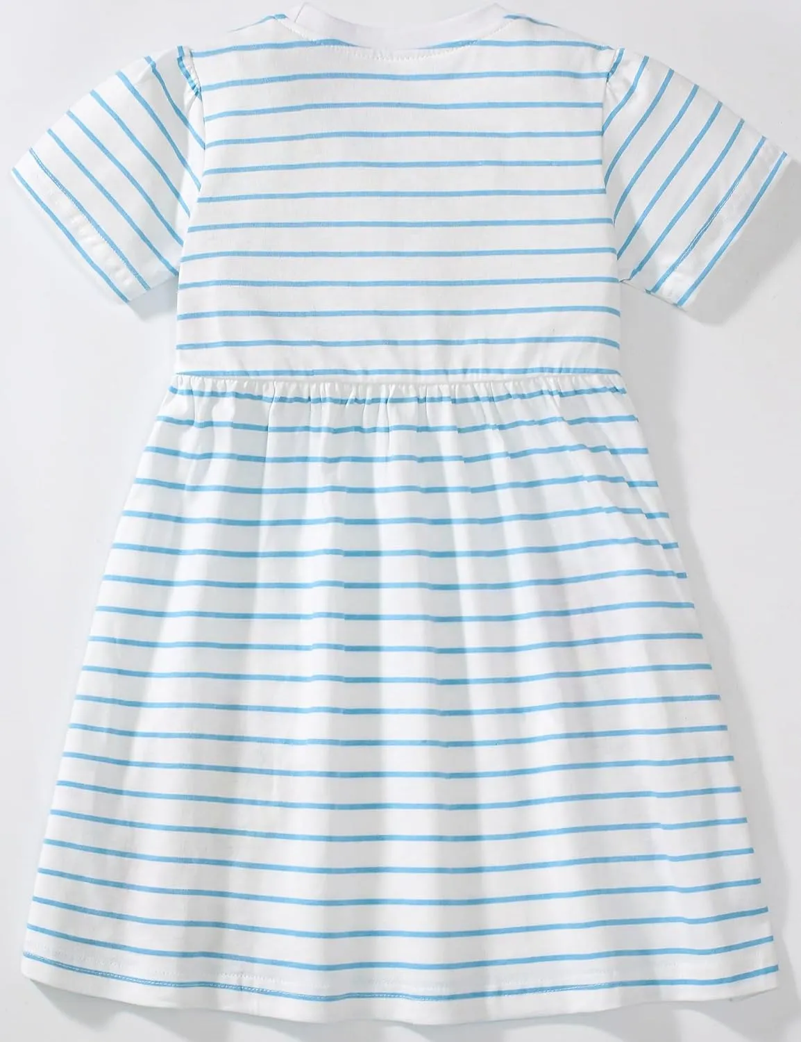 FreeLu Toddler Girls Cartoon Clothes Summer Casual Dress Embroidery Floral Dresses 2-8Y