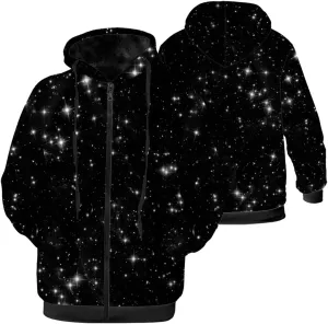 Galaxy Jacket for Men Women Winter Coat Hoodied Sweatshirts Zip Up Hoodies