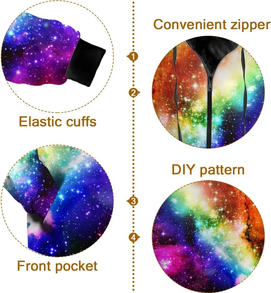 Galaxy Jacket for Men Women Winter Coat Hoodied Sweatshirts Zip Up Hoodies