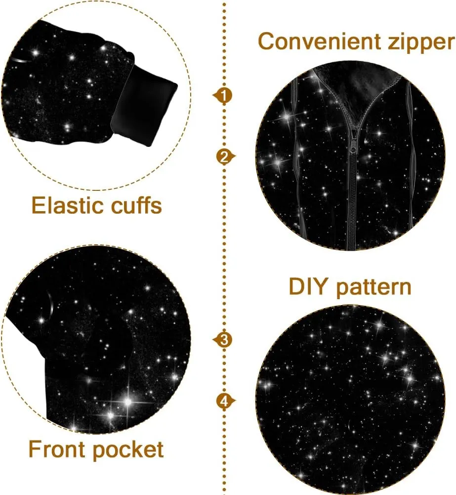 Galaxy Jacket for Men Women Winter Coat Hoodied Sweatshirts Zip Up Hoodies