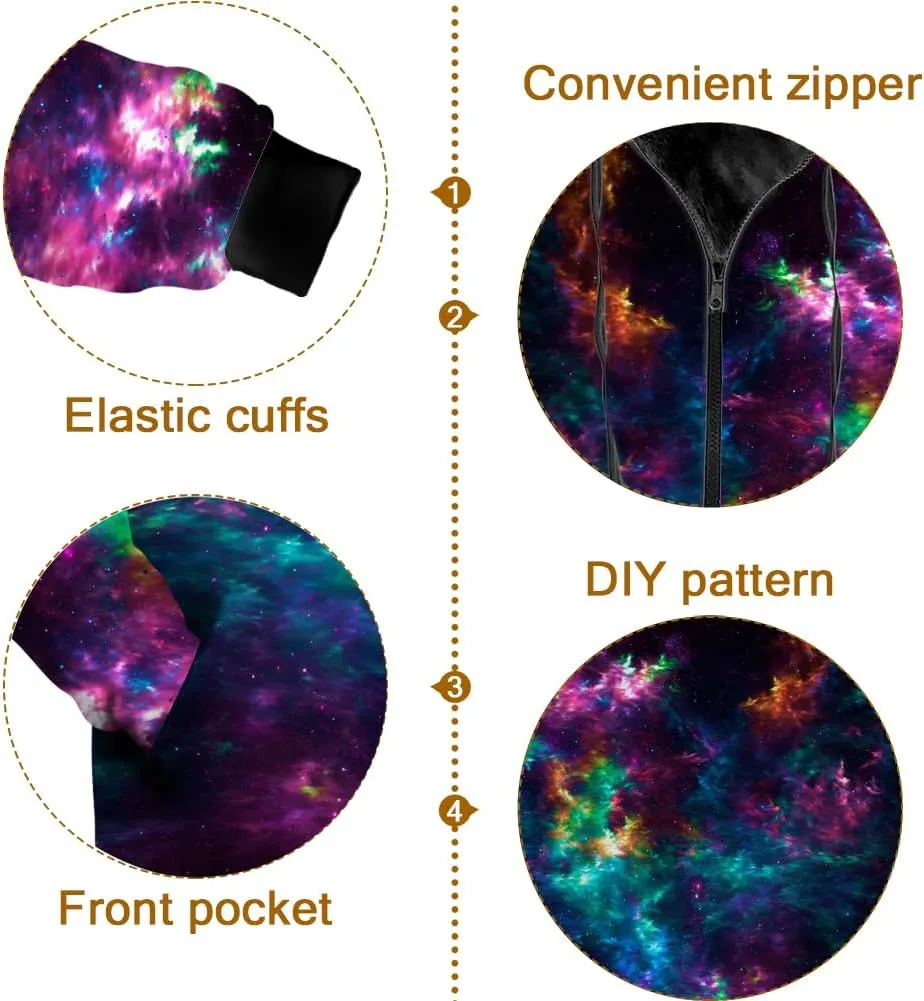 Galaxy Jacket for Men Women Winter Coat Hoodied Sweatshirts Zip Up Hoodies