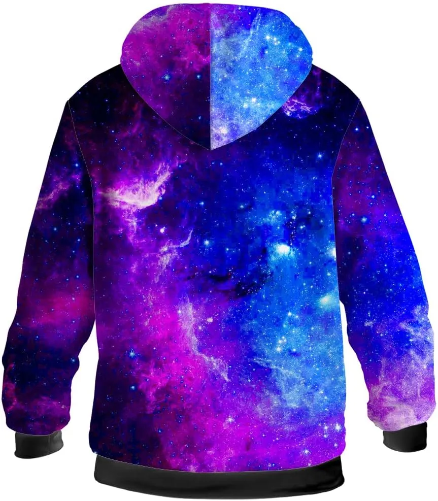 Galaxy Jacket for Men Women Winter Coat Hoodied Sweatshirts Zip Up Hoodies