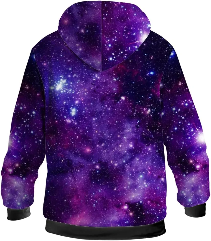 Galaxy Jacket for Men Women Winter Coat Hoodied Sweatshirts Zip Up Hoodies