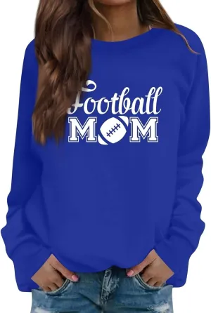 Game Day Sweatshirt for Women Funny Letter Print Basic Crewneck Long Sleeve Hoodless Tunics Fall Trendy Pullover Tops