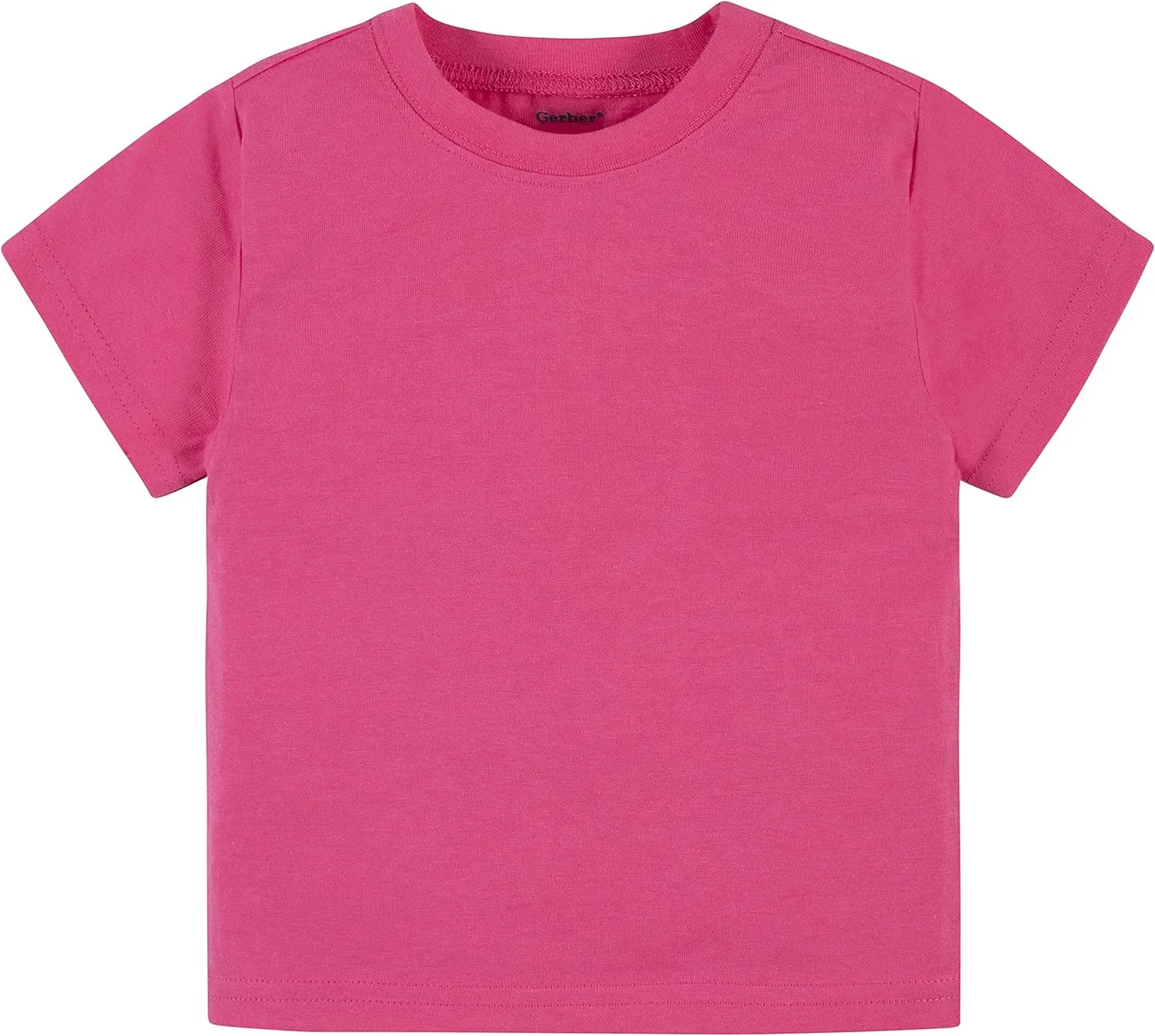 Gerber Baby Toddler 5-Pack Solid Short Sleeve T-Shirts Jersey 160 GSM
