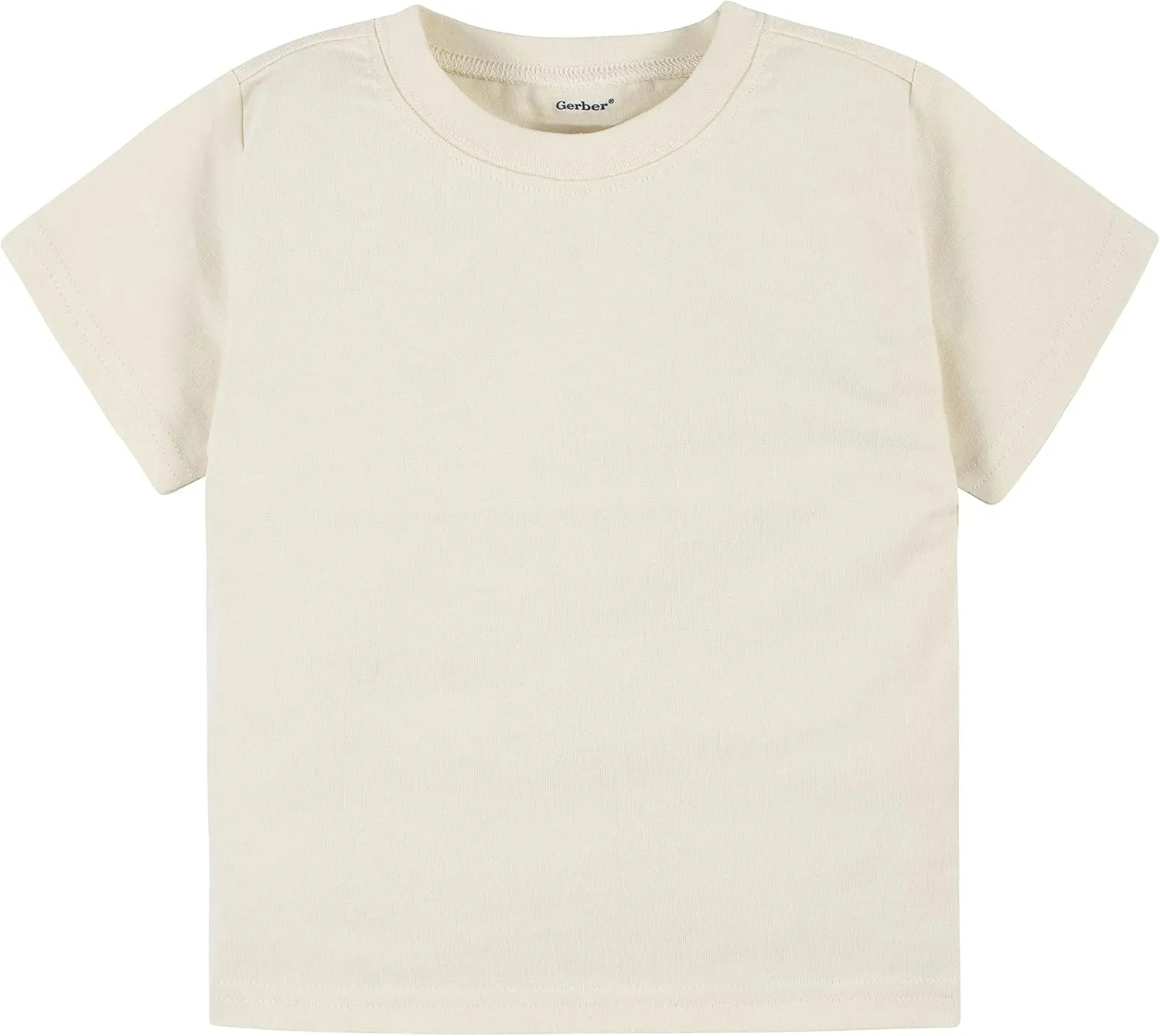 Gerber Baby Toddler 5-Pack Solid Short Sleeve T-Shirts Jersey 160 GSM