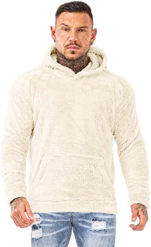 GINGTTO Men's Fuzzy Sherpa Sweatshirt Fashion Pullover Fleece Hoodies
