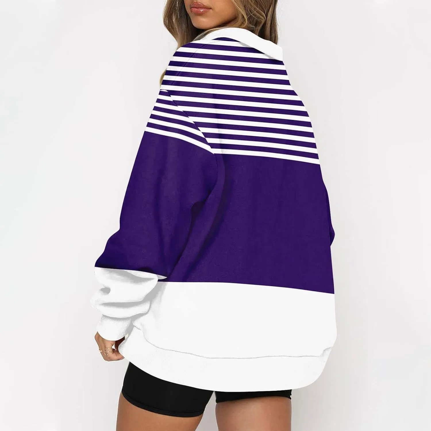 GOFULY Sweatshirt Women Oversized Fall 1/4 Zip Sweatshirt No Hoodie Winter Solid Long Sleeve Shirts Vintage Pullover Sweaters