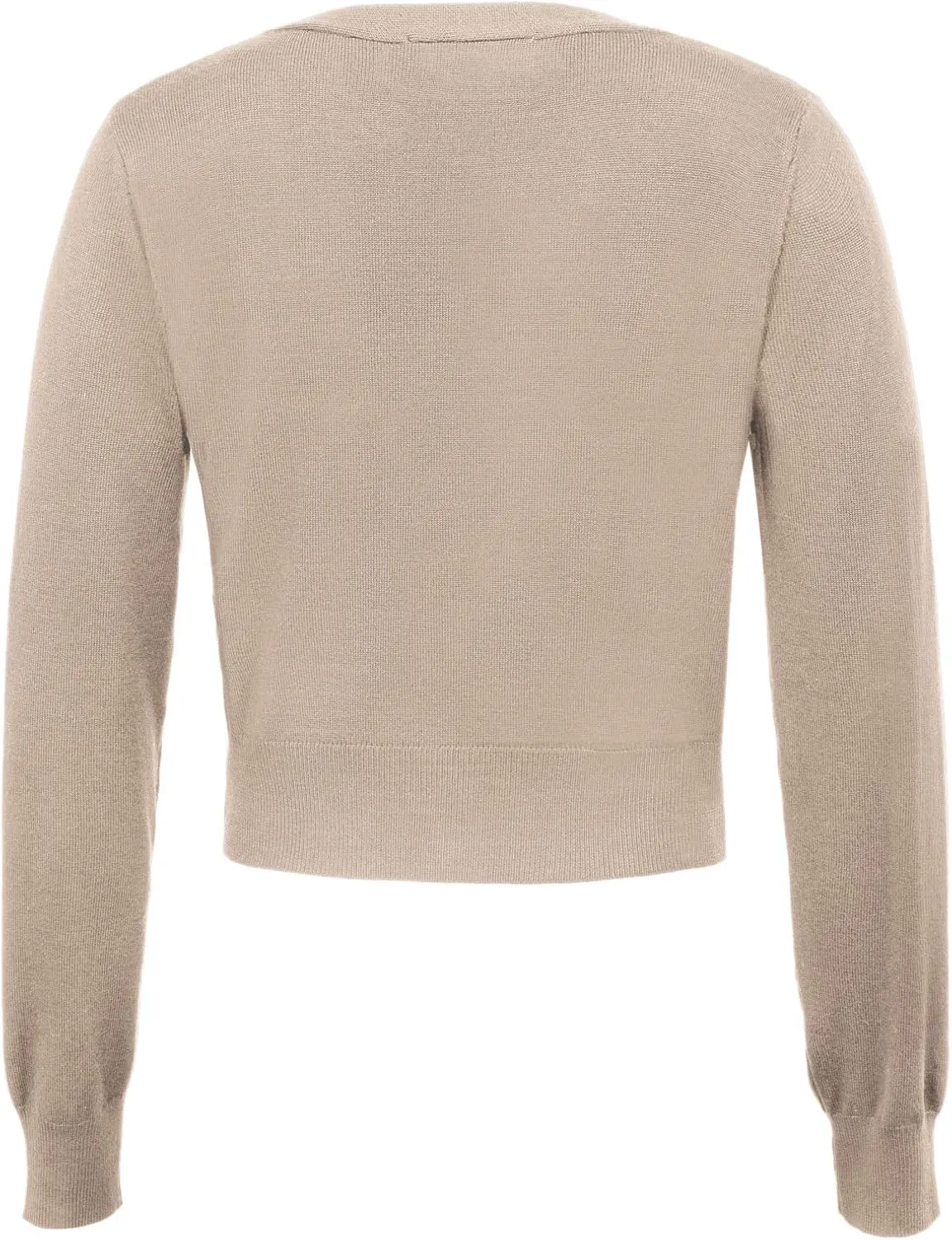 GRACE KARIN Women's Open Front Knit Cropped Bolero Shrug Cardigan Sweater Long Sleeve (S-4XL)