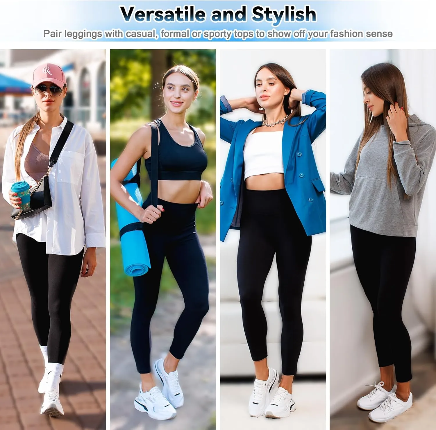 Hethrone Leggings for Women, Leggings High Waisted Soft Women's Leggings for Workout Yoga Gym
