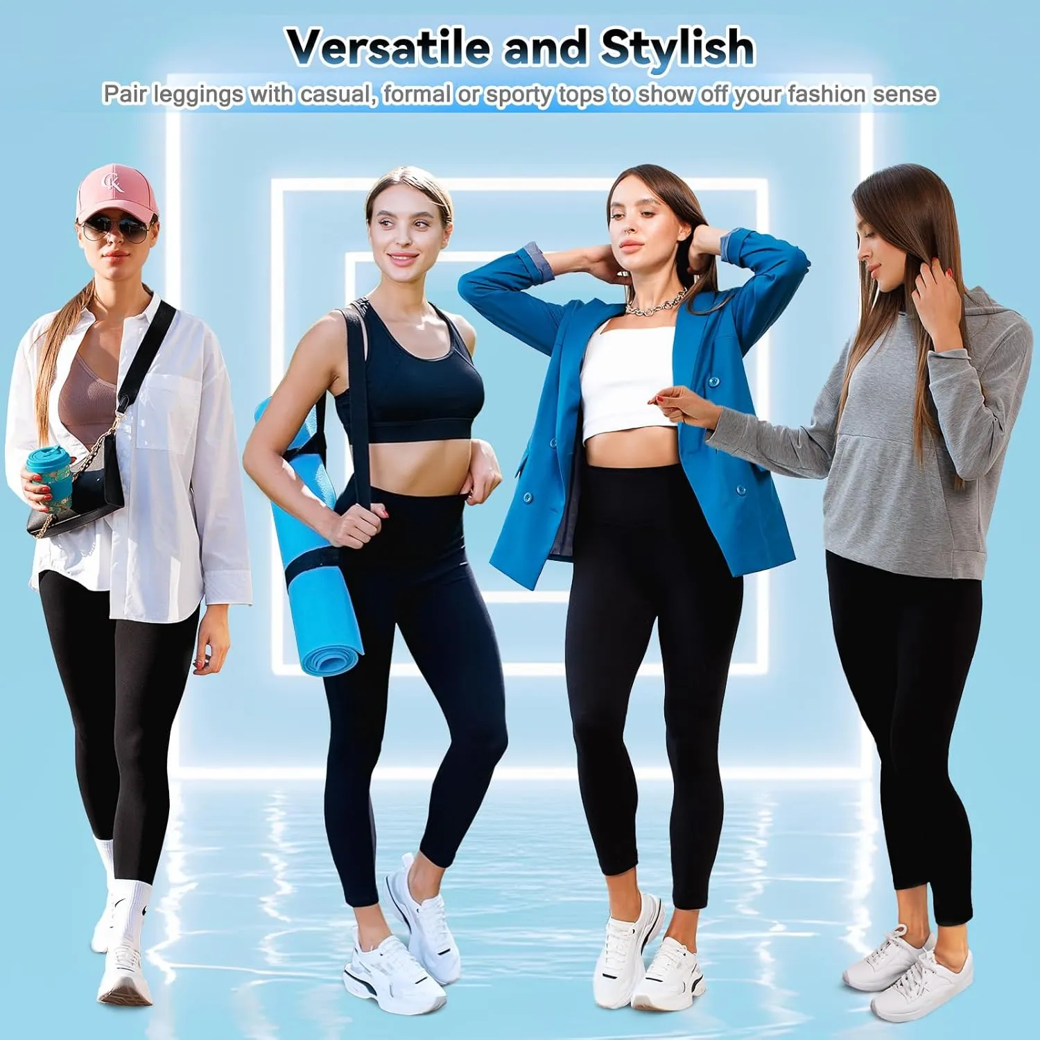 Hethrone Leggings for Women, Leggings High Waisted Soft Women's Leggings for Workout Yoga Gym