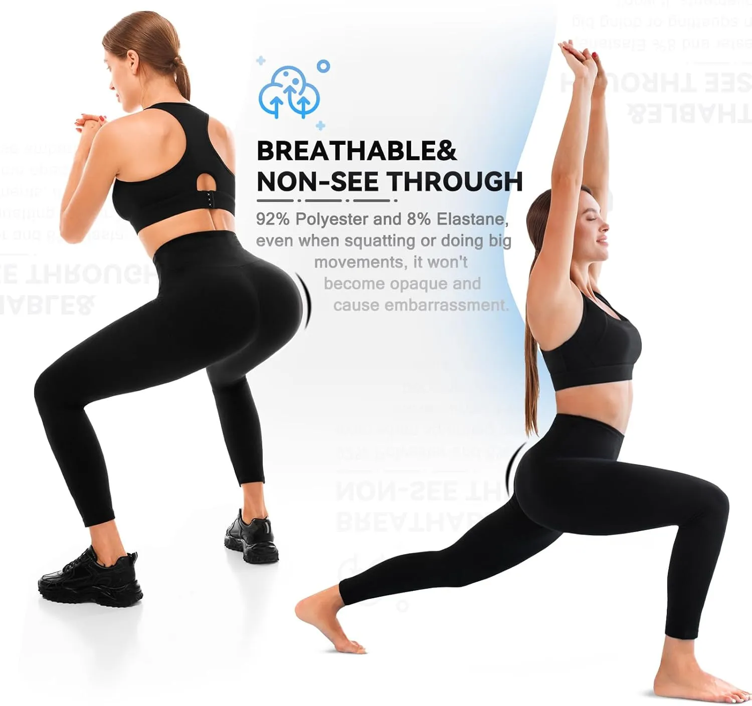 Hethrone Leggings for Women, Leggings High Waisted Soft Women's Leggings for Workout Yoga Gym
