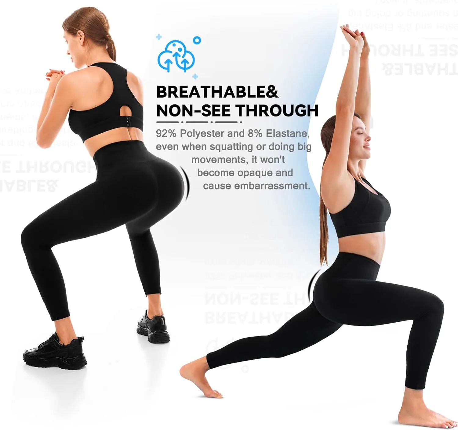 Hethrone Leggings for Women, Leggings High Waisted Soft Women's Leggings for Workout Yoga Gym