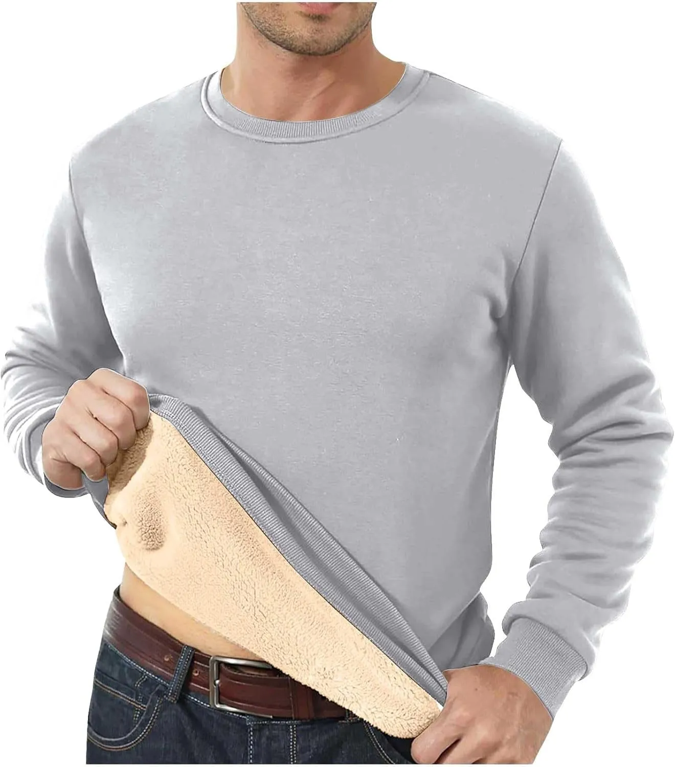 Hoodies for Men Heavyweight Fleece Lined Hoodie Thick Winter Hooded Pullover Warm Sweatshirt Thermal Windproof Jacket