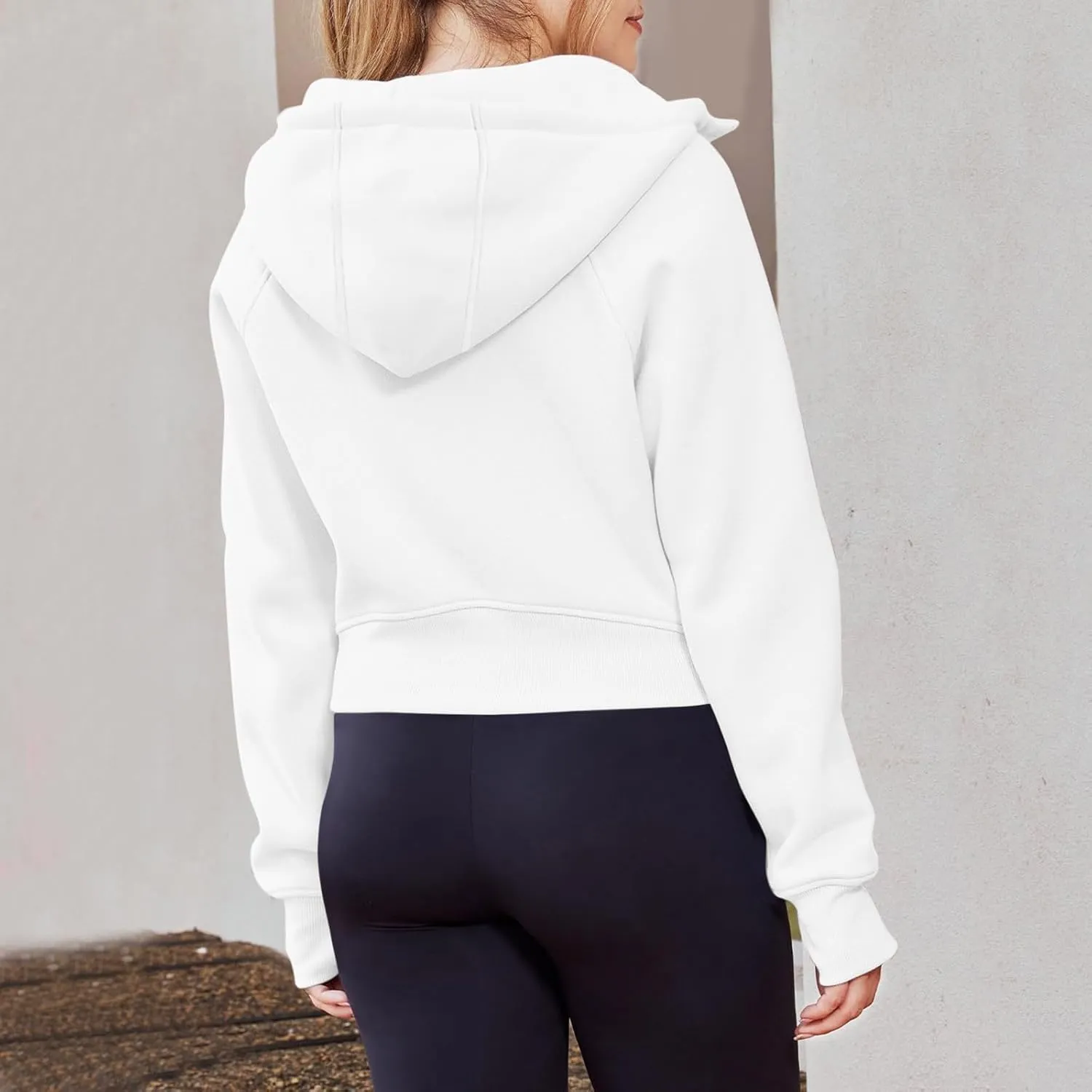 Hoodies for Women Womens Zip Up Hoodies Cropped Sweatshirts Fleece Jackets Fall Outfits Casual Hooded Y2k Tops Winter