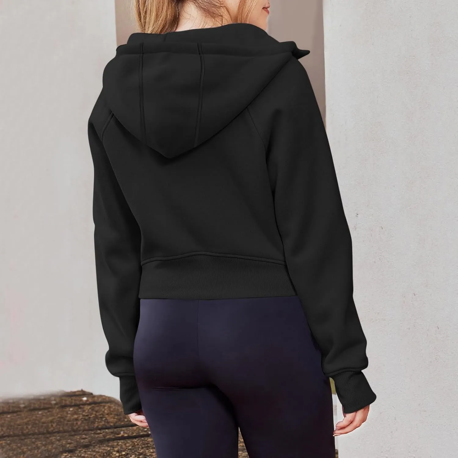 Hoodies for Women Womens Zip Up Hoodies Cropped Sweatshirts Fleece Jackets Fall Outfits Casual Hooded Y2k Tops