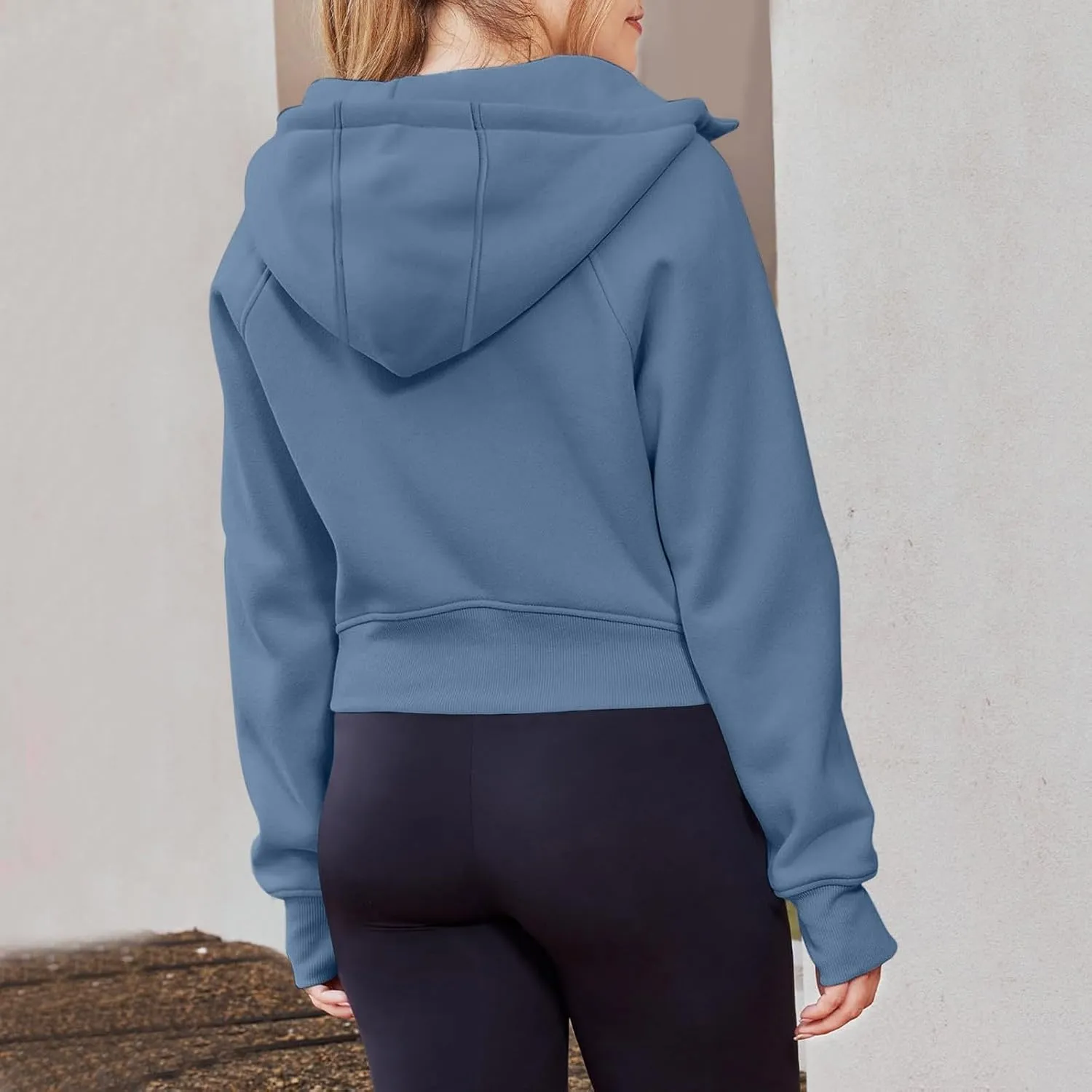 Hoodies for Women Womens Zip Up Hoodies Cropped Sweatshirts Fleece Jackets Fall Outfits Casual Hooded Y2k Tops