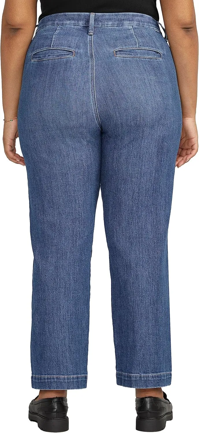 JAG Women's Plus Size Sophia High Rise Wide Leg Jeans-Legacy