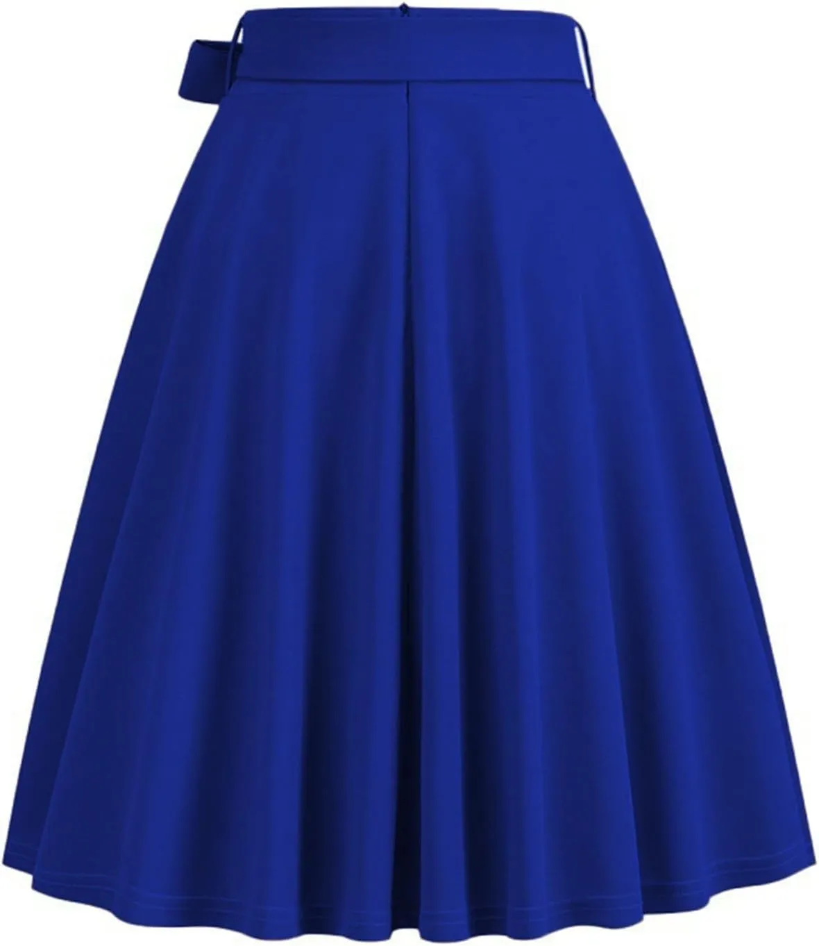 Knee Length Skirts for Women Dressy Casual Comfy Summer Pleated a Line Skirts High Waisted Swing Skater Skirt