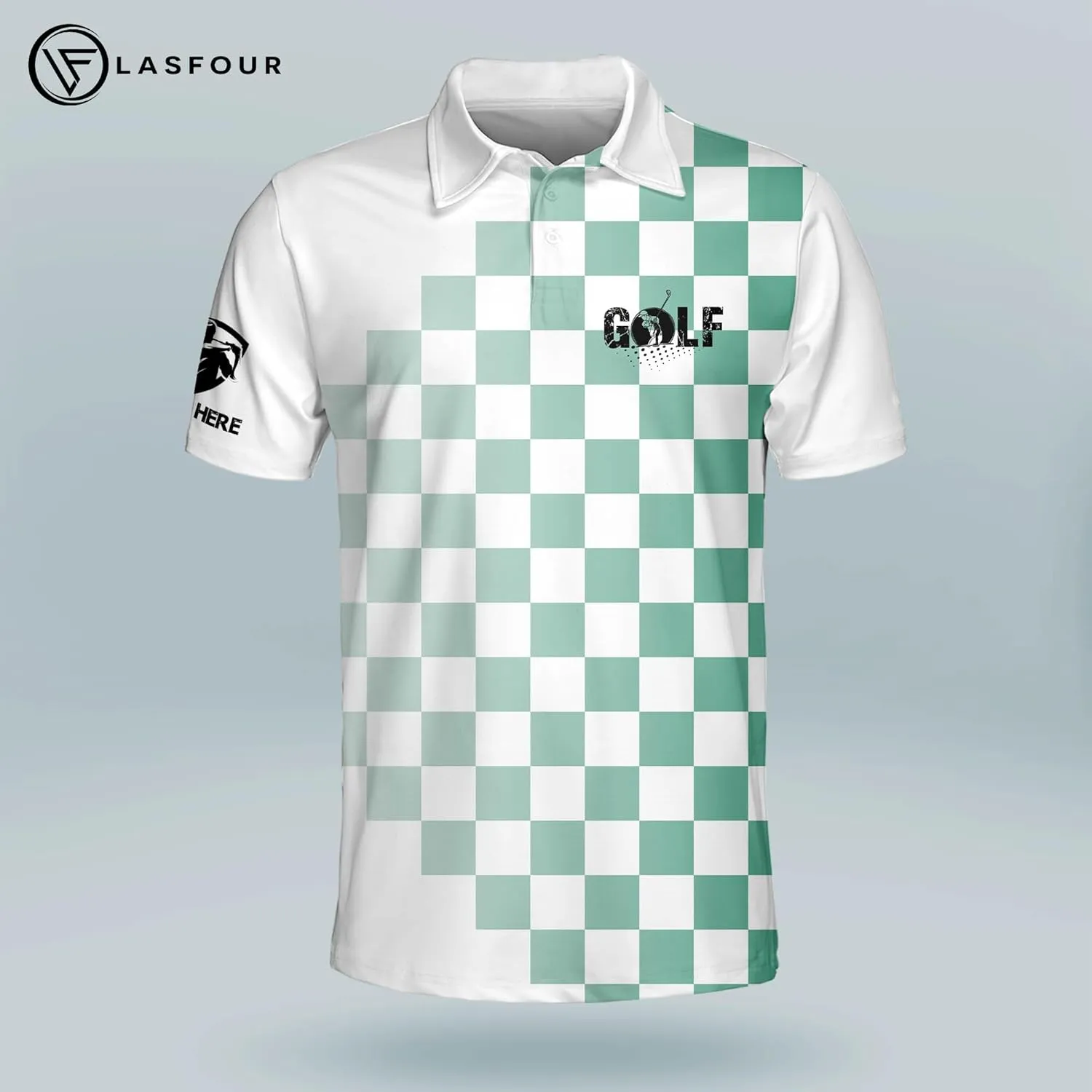 LASFOUR Funny Golf Polo Shirts for Men, Crazy Short Sleeve, Lightweight Golf Polo Shirts for Dad, Grandpa.