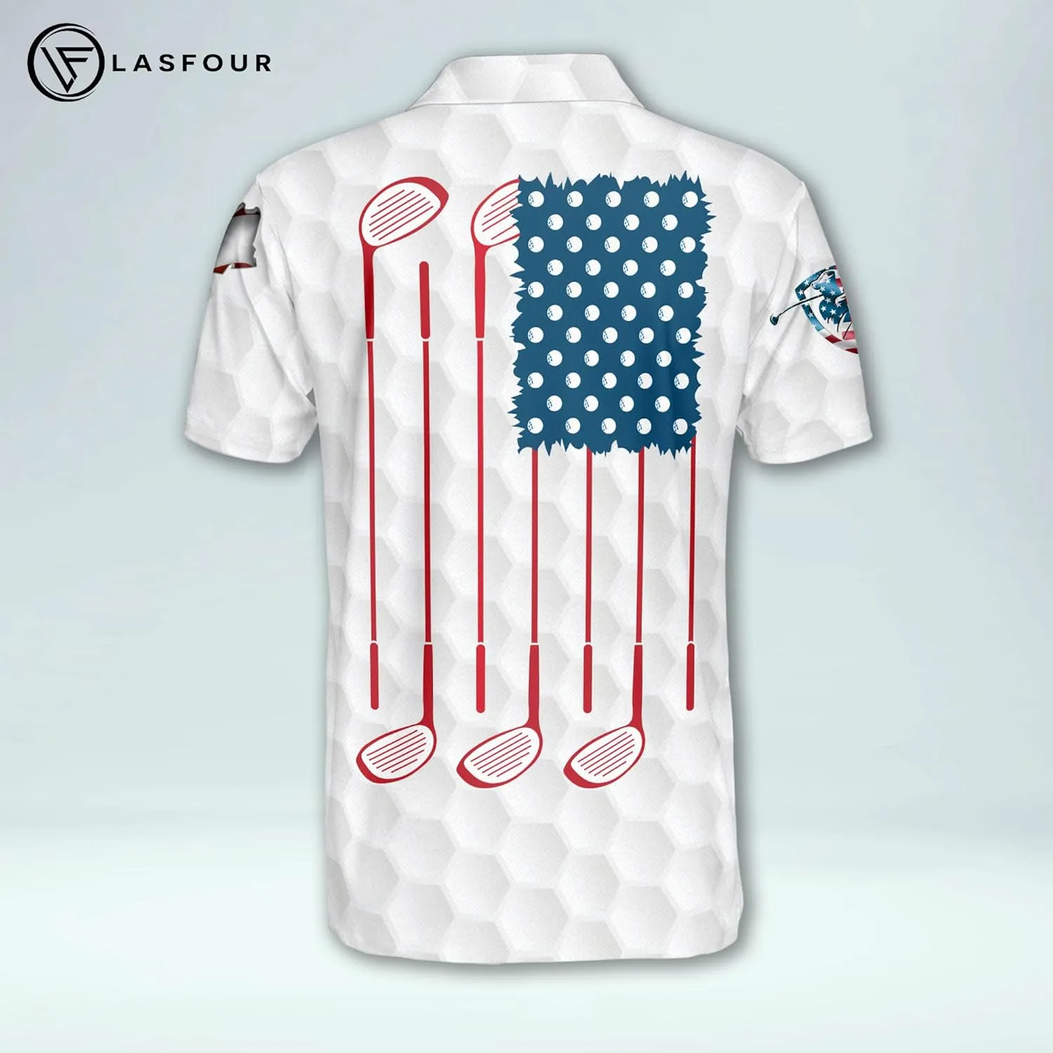 LASFOUR Funny Golf Polo Shirts for Men, Crazy Short Sleeve, Lightweight Golf Polo Shirts for Dad, Grandpa.