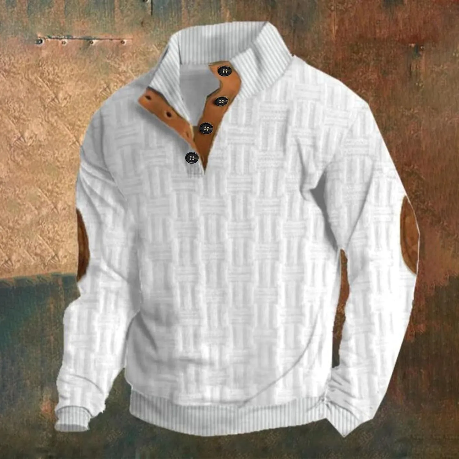 LCMTWX Mens St Patricks Day Sweatshirt Mens Corduroy Shirt 2024 Fashion Half Standing Neck Zippered Cotton Sweater Mens