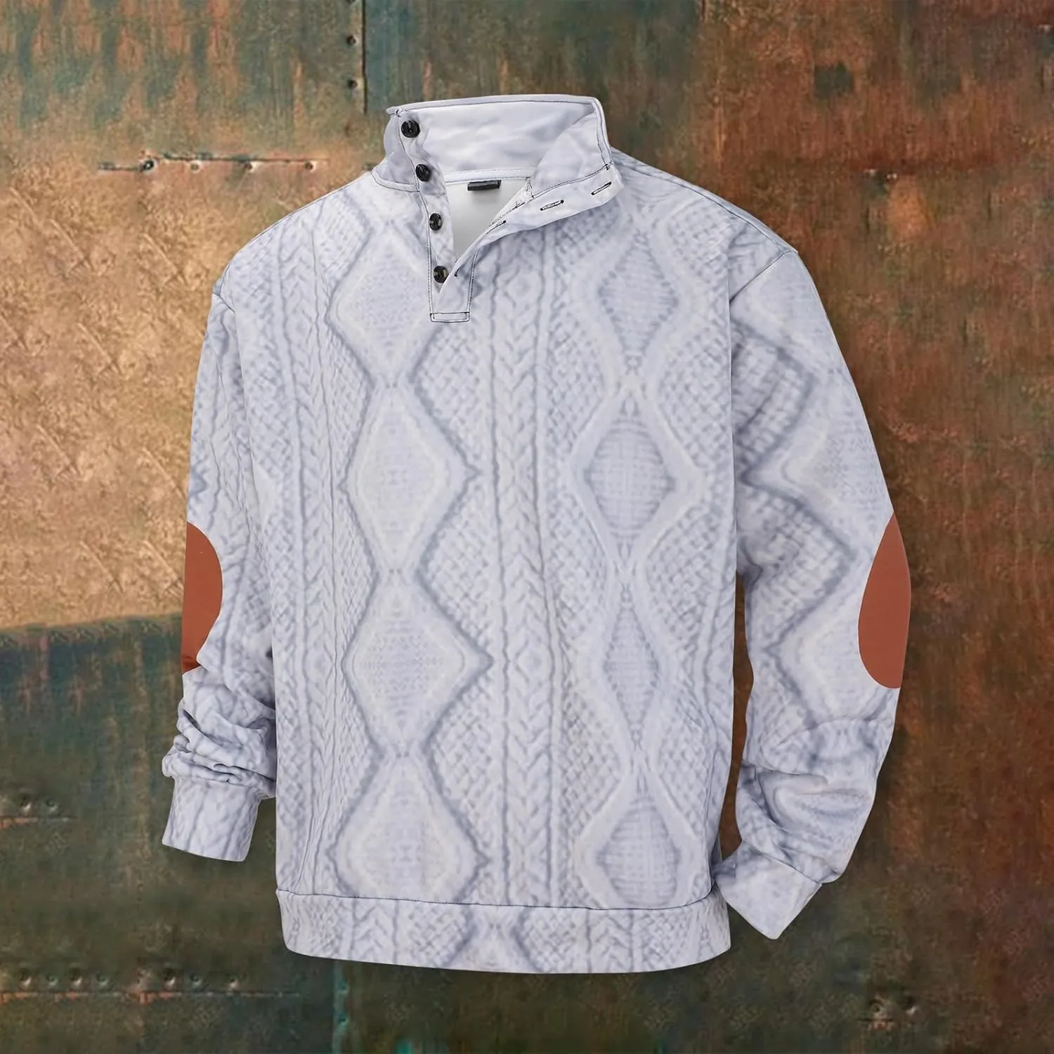 LCMTWX Mens St Patricks Day Sweatshirt Mens Corduroy Shirt 2024 Fashion Half Standing Neck Zippered Cotton Sweater Mens