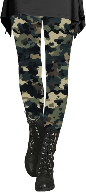 LCMTWX Women's Leggings Autumn Casual Print Leggings Boot Pants Womens Workout Athletic Running Leggings Leggings High