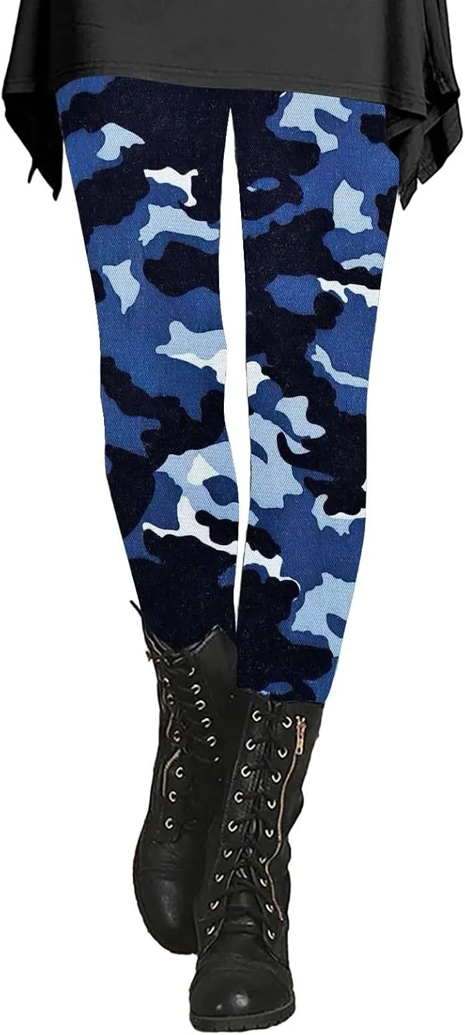 LCMTWX Women's Leggings Autumn Casual Print Leggings Boot Pants Womens Workout Athletic Running Leggings Leggings High