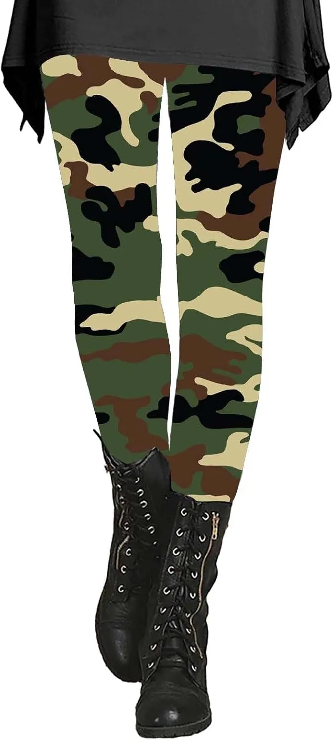 LCMTWX Women's Leggings Autumn Casual Print Leggings Boot Pants Womens Workout Athletic Running Leggings Leggings High