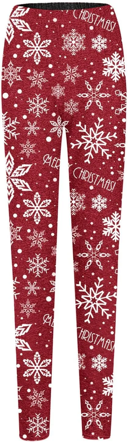 LCMTWX Women's Leggings Long Boot Casual Slim All- Leggings Christmas Women Pants Women's Leggings