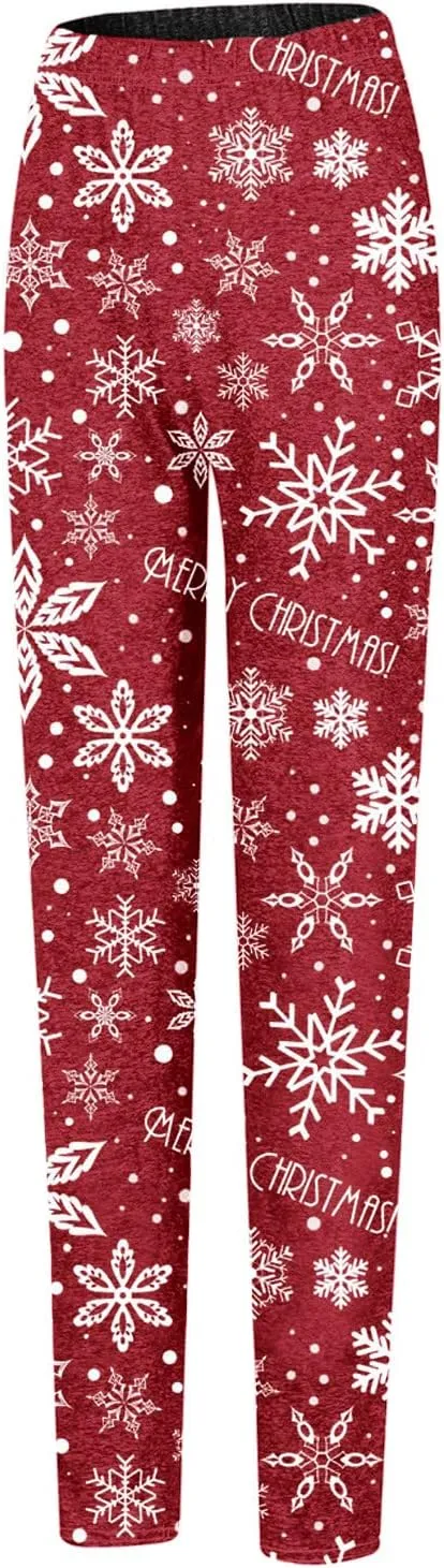 LCMTWX Women's Leggings Long Boot Casual Slim All- Leggings Christmas Women Pants Women's Leggings