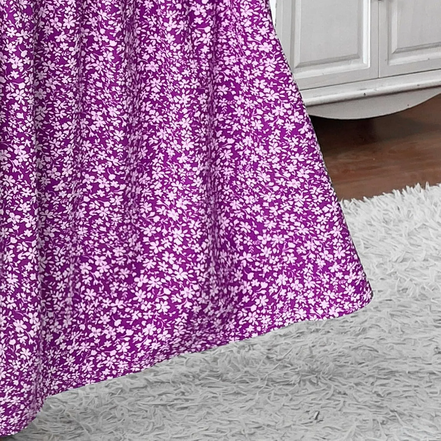 Long Skirts for Women Trendy Summer Flowy Floral Maxi Skirt Lightweight Elastic Smocked High Waisted A Line Skirts