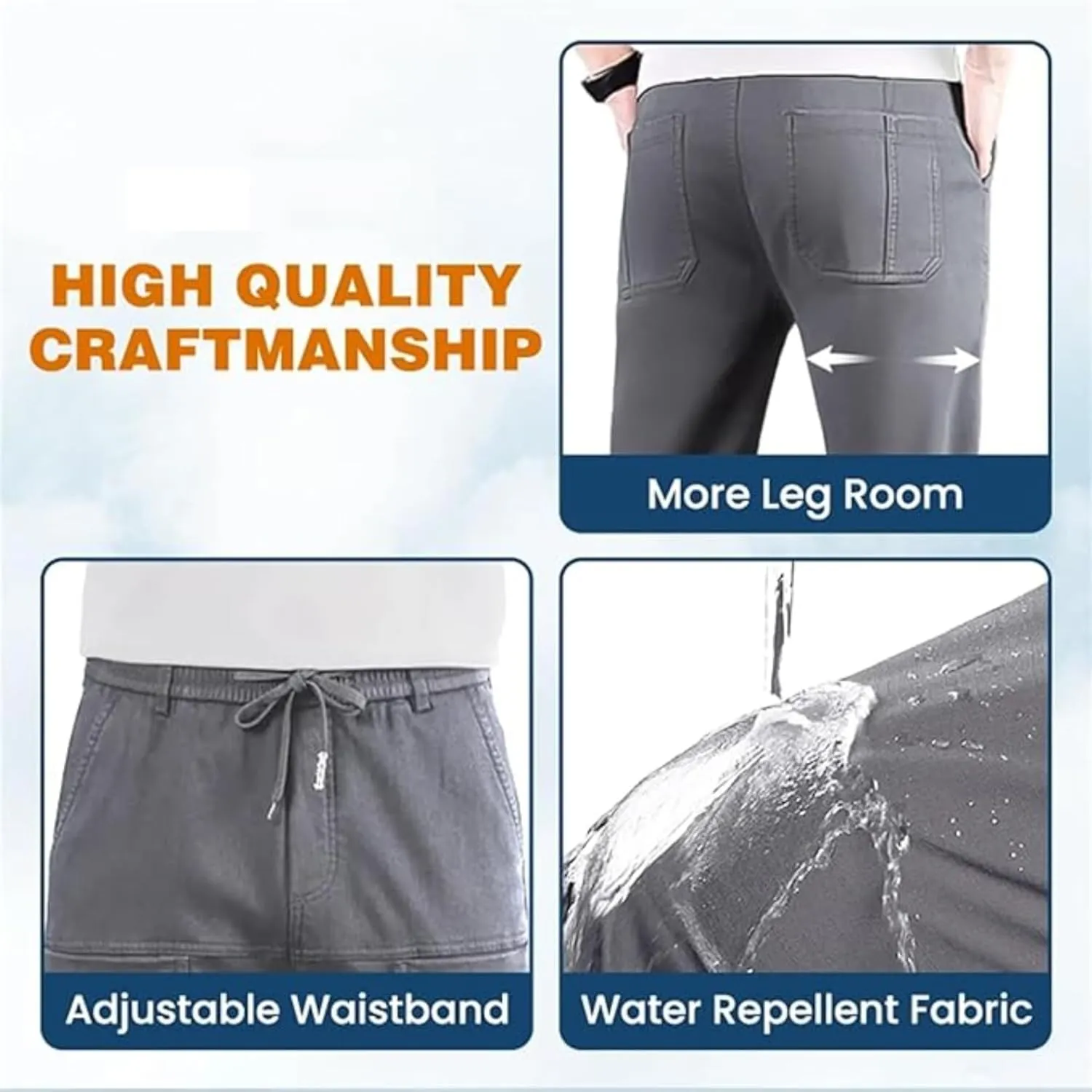 Manzera Stretch Cargo Pants Men, Multipants - High Stretch Multi-Pocket Durable Cargo Pants, Mencomfy Cargo Pants