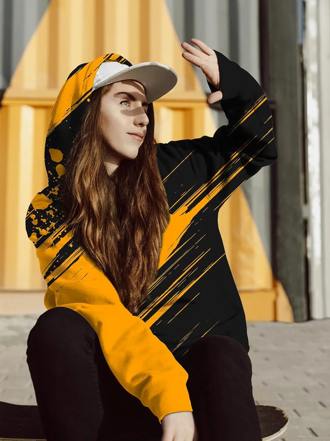 Men 3D Print Pullover Hoodies - Teen Women Graphic Sweatshirt