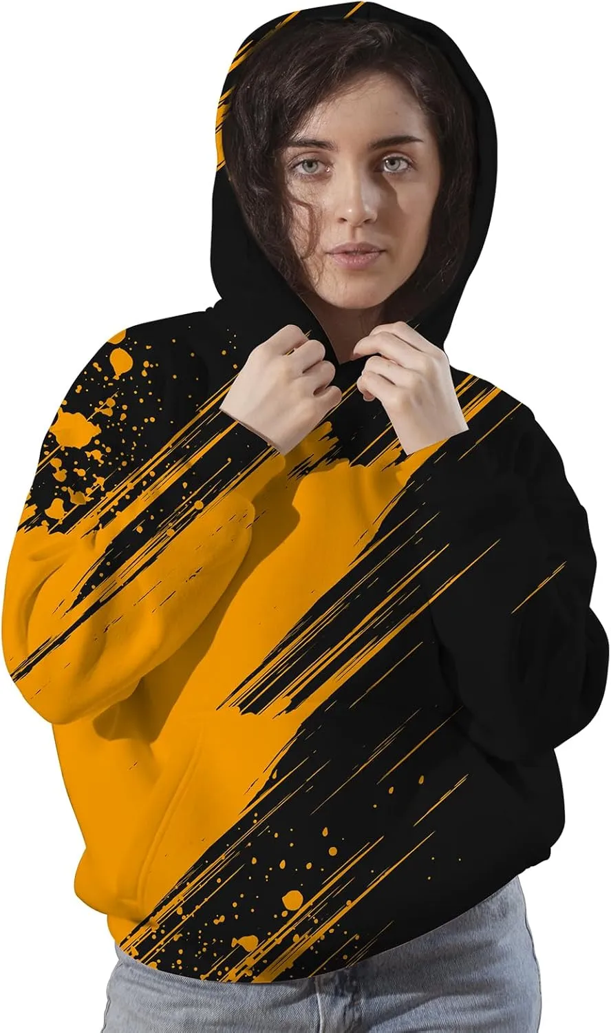 Men 3D Print Pullover Hoodies - Teen Women Graphic Sweatshirt