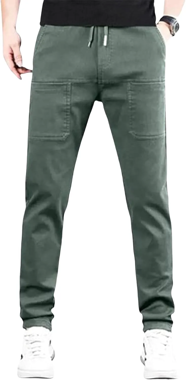 Men Cargo Pants with Pockets,Multi Pocket Cargo Pants for Men,Multipants,Stretch Cargo Pants (Army Green,4XL)