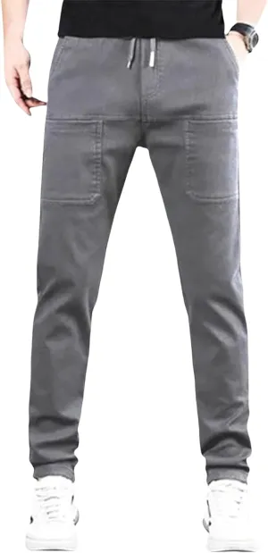 Men Cargo Pants with Pockets,Multi Pocket Cargo Pants for Men,Multipants,Stretch Cargo Pants (Light Gray,XL)