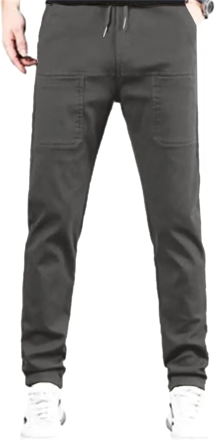 Men Stretch Cargo Pants, Stretch Cargo Pants 6 Pockets, Multipants - High Stretch Multi-Pocket Cargo Pants