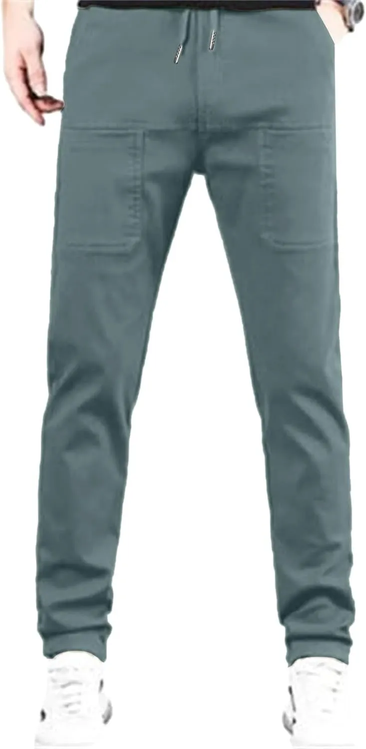 Men Stretch Cargo Pants, Stretch Cargo Pants 6 Pockets, Multipants - High Stretch Multi-Pocket Cargo Pants