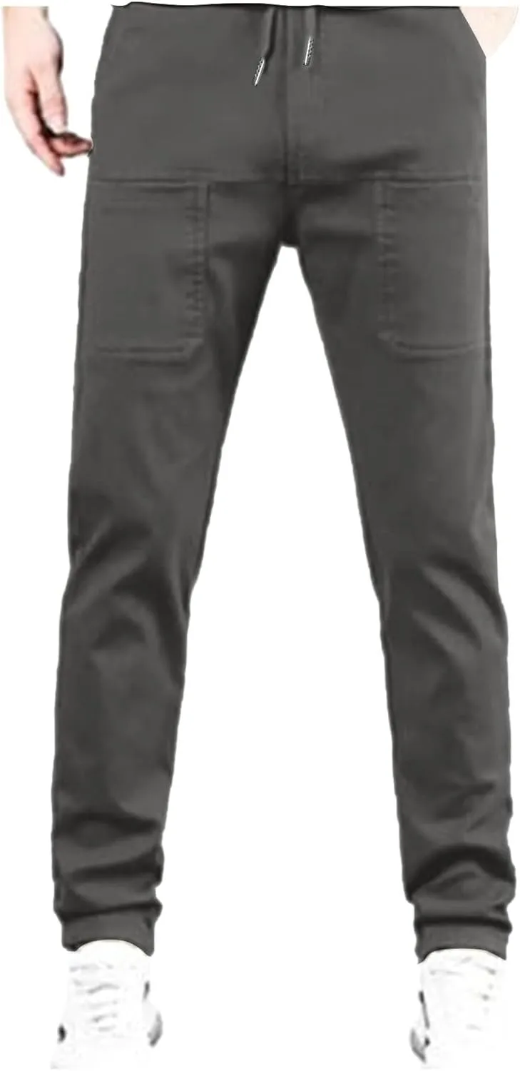 Men Stretch Cargo Pants, Stretch Cargo Pants 6 Pockets, Multipants - High Stretch Multi-Pocket Cargo Pants