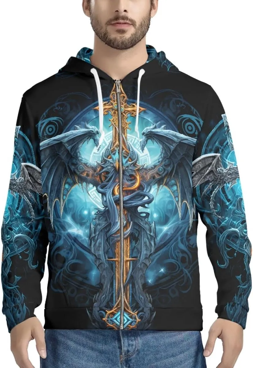 Men Women Full Zip-Up Hoodies 3D Print Graphic Sweatshirts Cool Novelty Hooded Hoodie