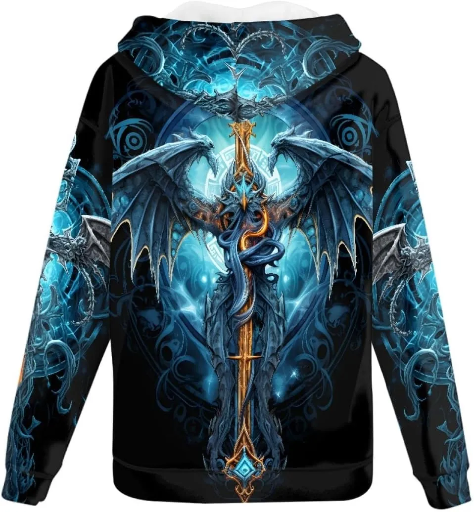 Men Women Full Zip-Up Hoodies 3D Print Graphic Sweatshirts Cool Novelty Hooded Hoodie