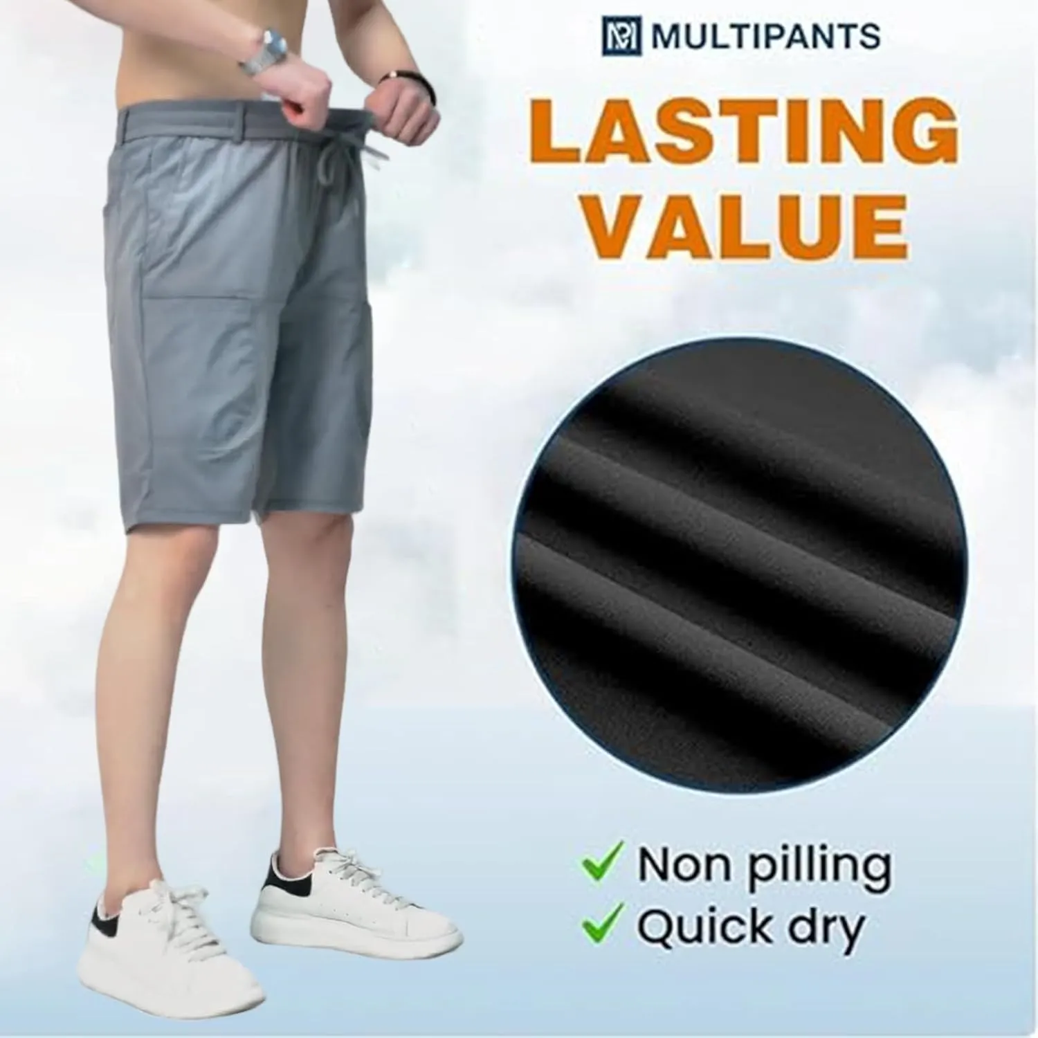 Mencomfy Cargo Pants Multipants - High Stretch Multi-Pocket Durable Cargo Pants