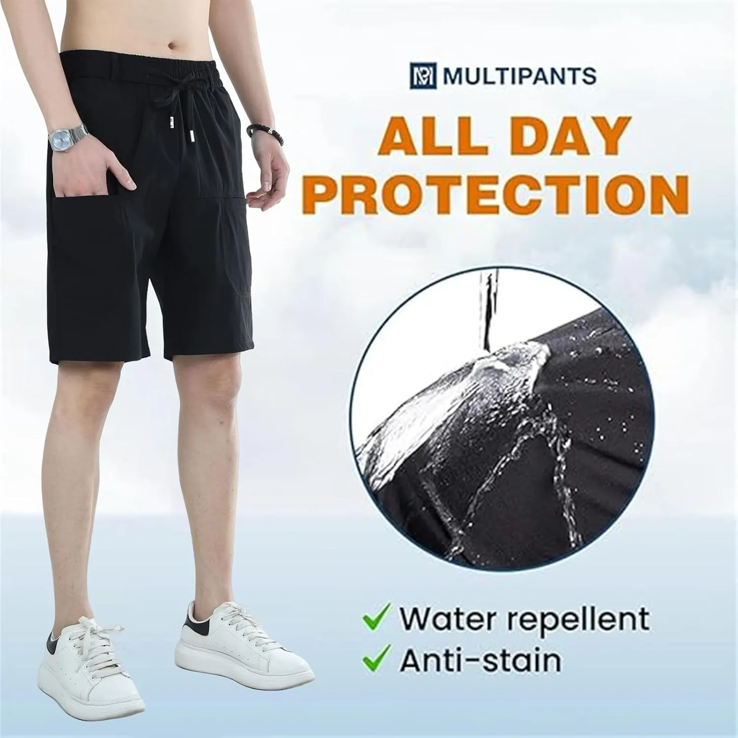 Mencomfy Cargo Pants Multipants - High Stretch Multi-Pocket Durable Cargo Pants