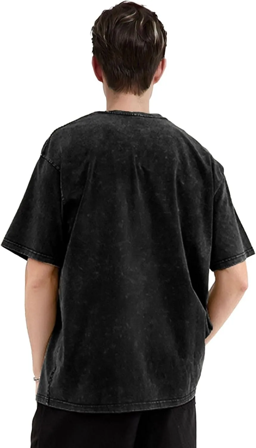Men's and Women Music Fans Touring Shirt Cotton Short Sleeve T Shirts Topsblack