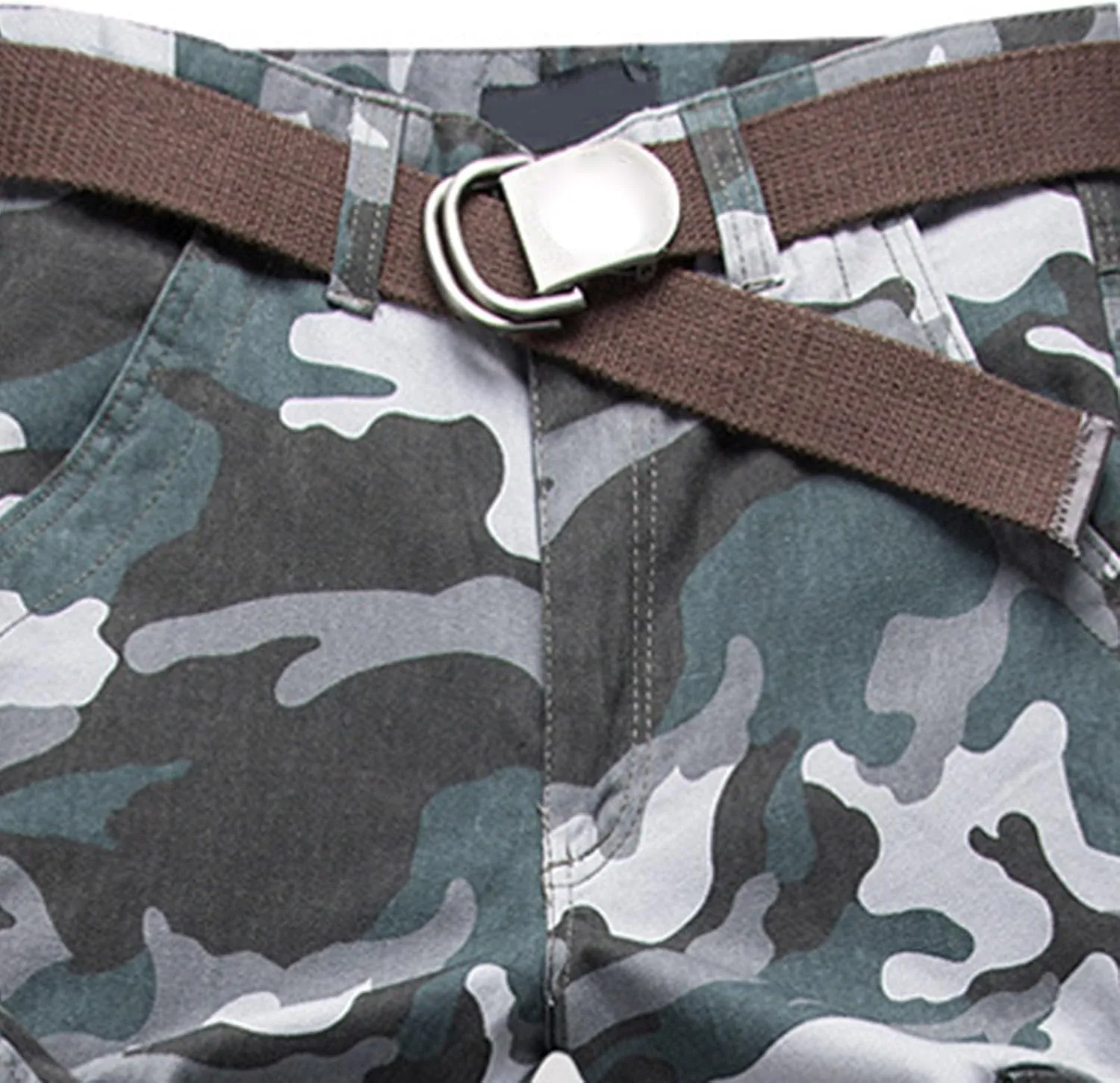 Men's Casual Cargo Pants Zipper Middle Waist Denim Long Pants Mens Loose Cargo Pants Men's Camo Cargo Pants