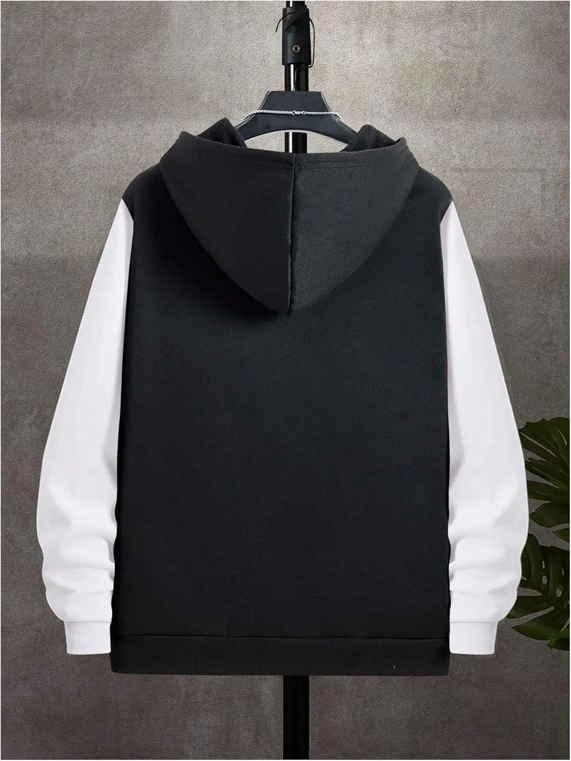 Men's Graphic Zip Up Hoodies Jacket Letter Print Long Sleeve Drawstring Sweatshirts
