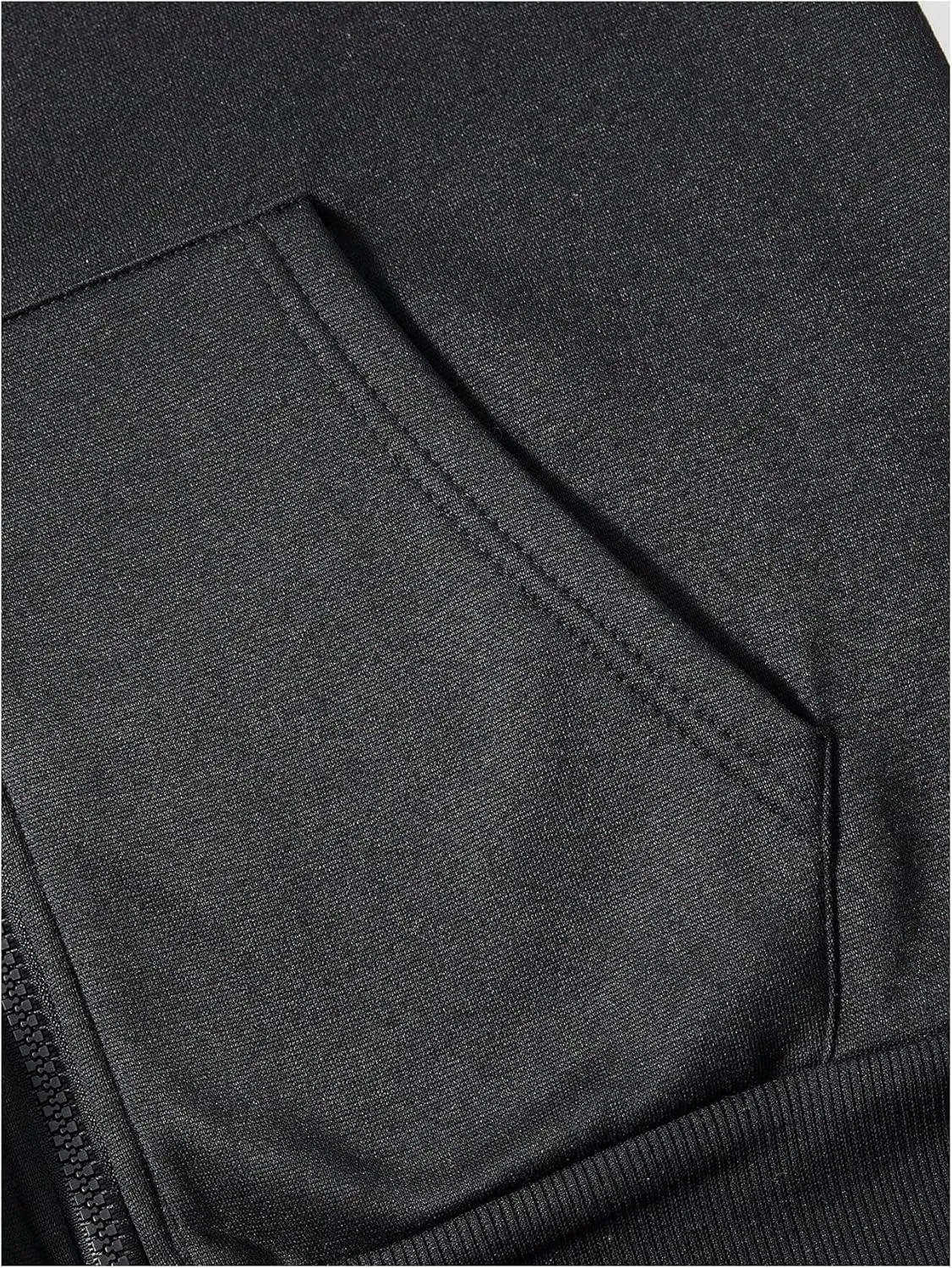 Men's Graphic Zip Up Hoodies Jacket Letter Print Long Sleeve Drawstring Sweatshirts