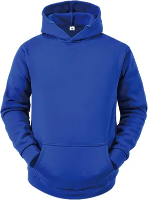 Mens Hoodie Casual Plain Drawstring Pullover Hoodies Athletic Sweatshirts